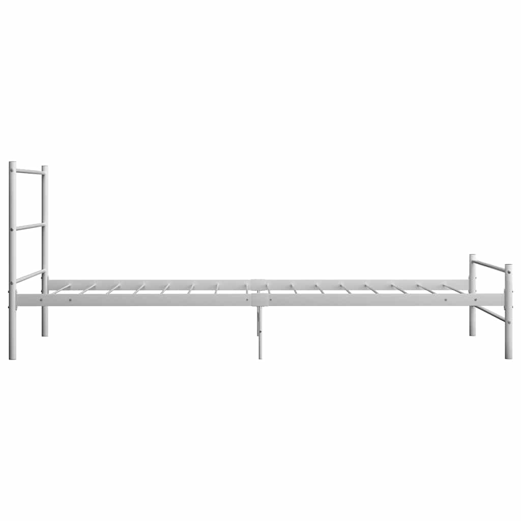 sengestel 90x200 cm metal hvid