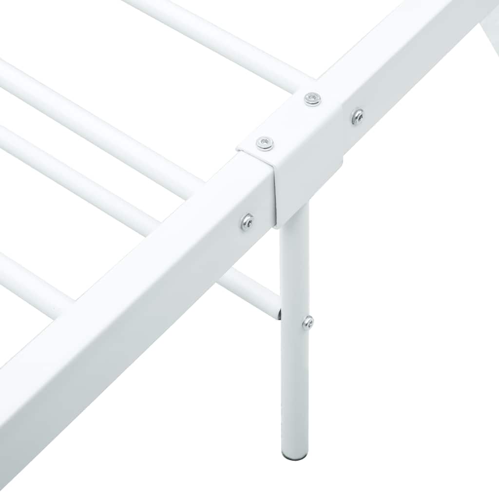 sengestel 90x200 cm metal hvid