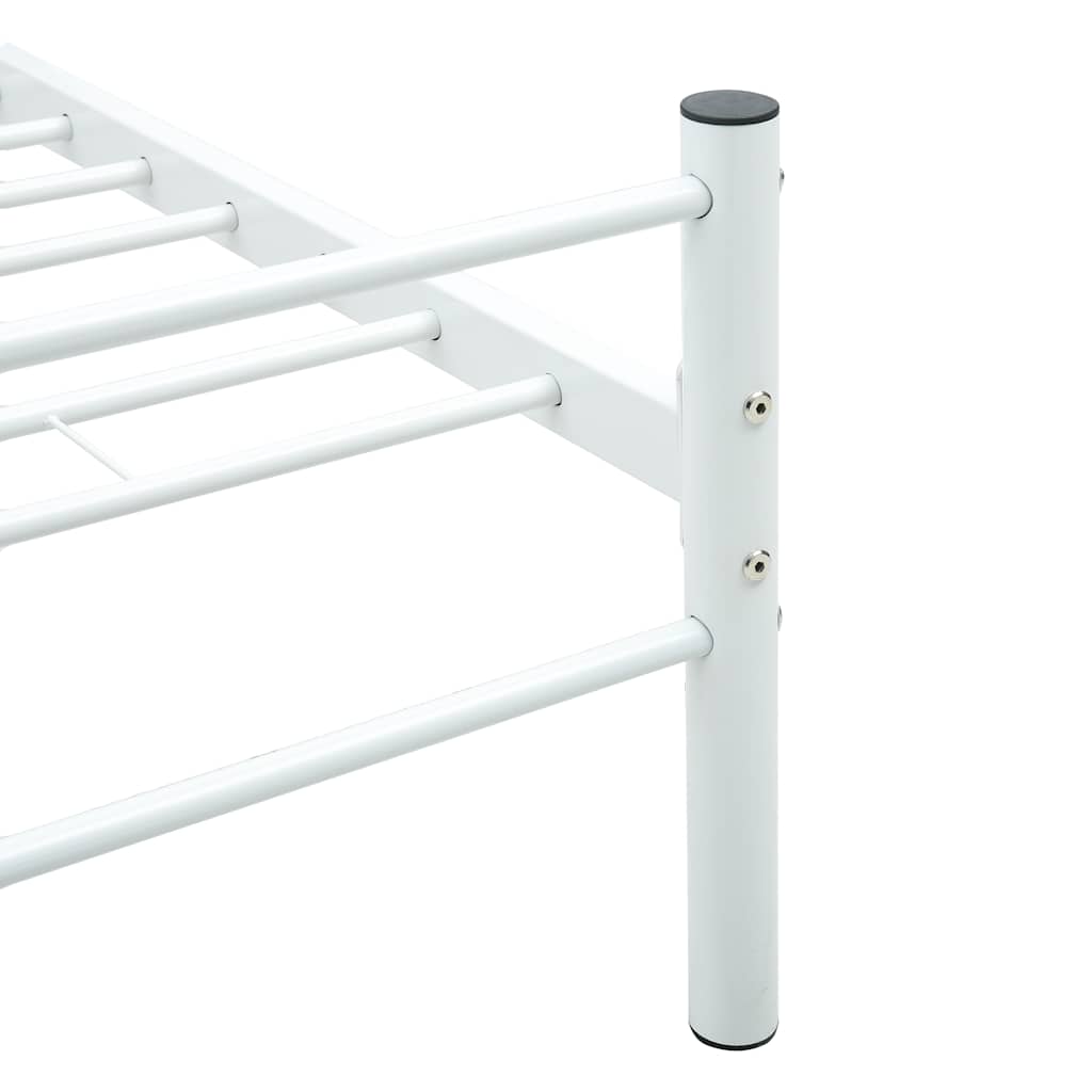 sengestel 90x200 cm metal hvid