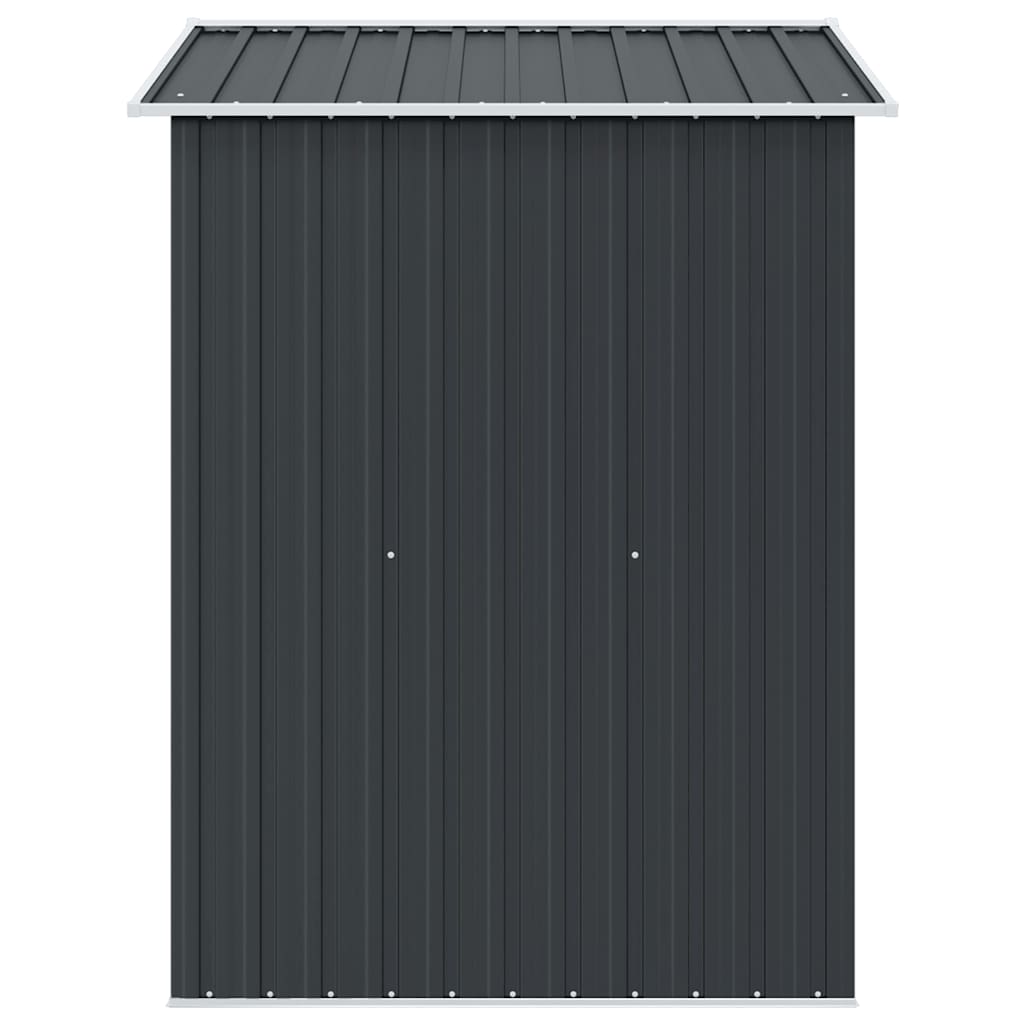opbevaringsskur til haven 204x132x186 cm stål antracitgrå