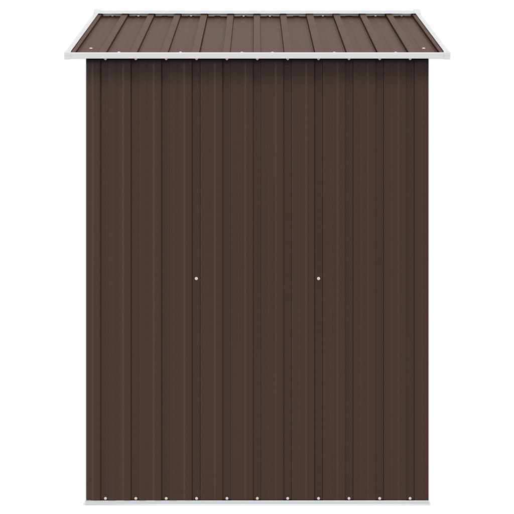opbevaringsskur til haven 204x132x186 cm stål brun