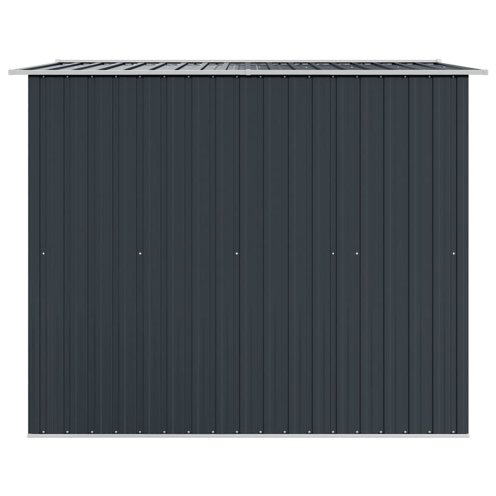 opbevaringsskur til haven 257x205x178 cm stål antracitgrå