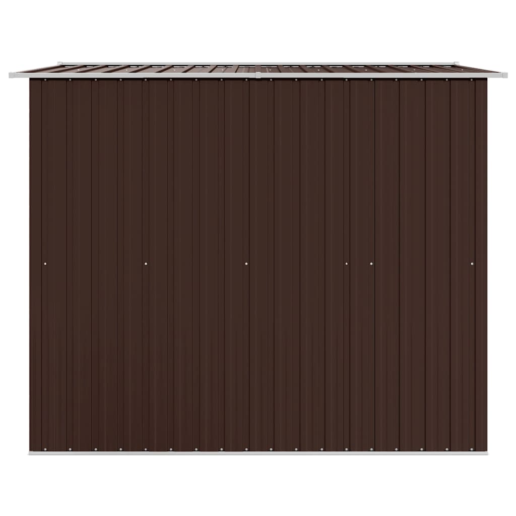 opbevaringsskur til haven 257x205x178 cm stål brun