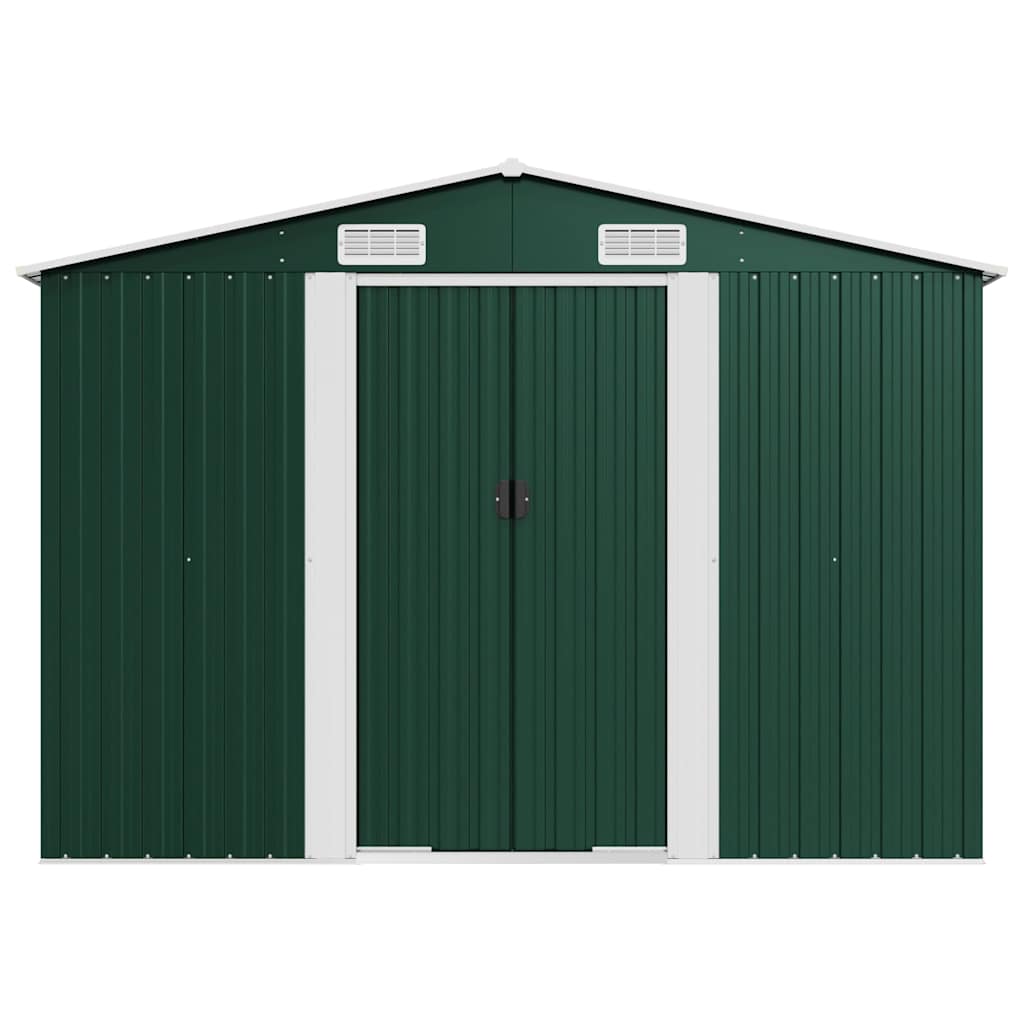 haveskur 257x779x181 cm galvaniseret stål grøn