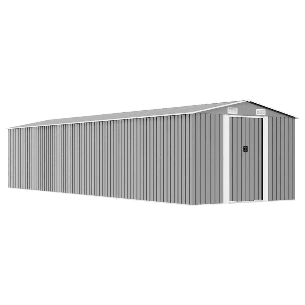 haveskur 257x779x181 cm galvaniseret stål grå