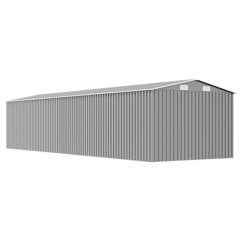 haveskur 257x779x181 cm galvaniseret stål grå