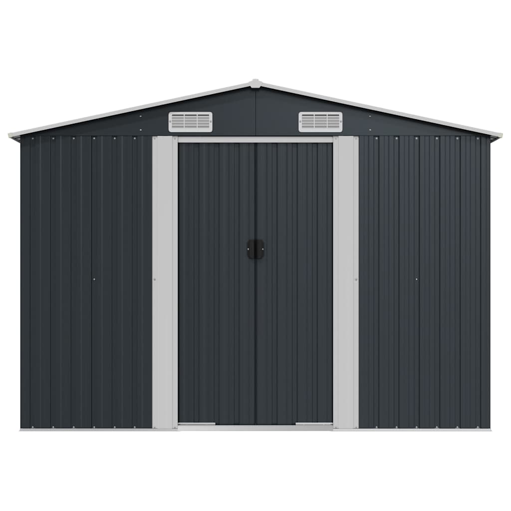 haveskur 257x997x178 cm galvaniseret stål antracitgrå