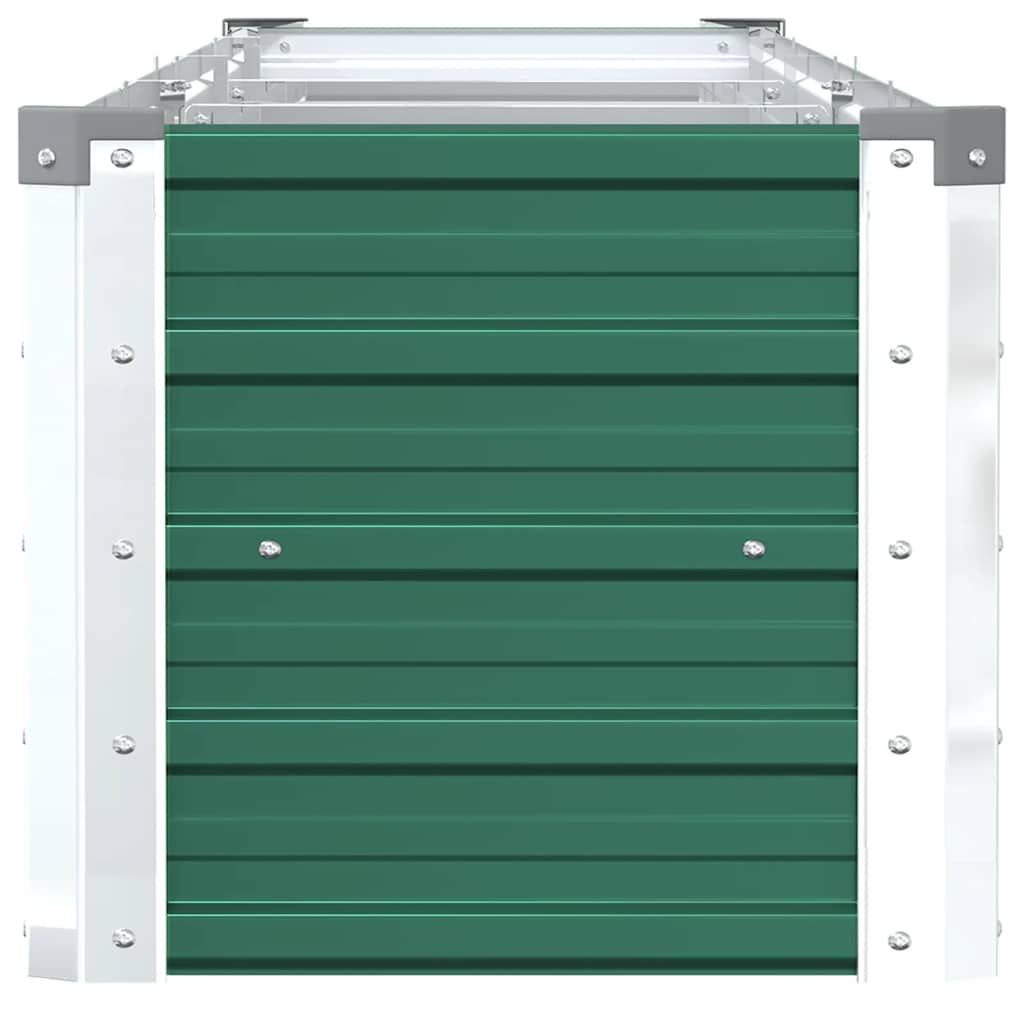 forhøjet plantekasse 320x40x45 cm galvaniseret stål grøn