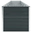 forhøjet plantekasse 480x80x77 cm galvaniseret stål antracitgrå