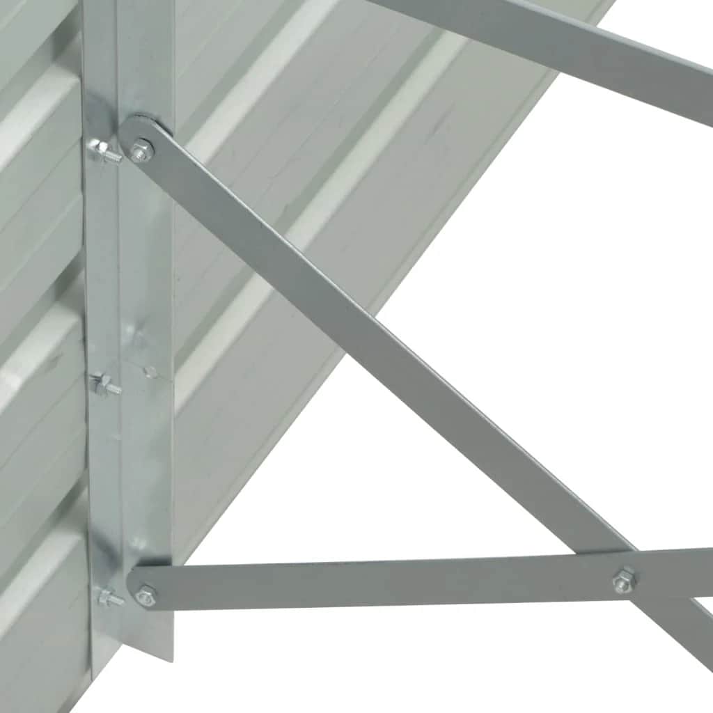 hævet plantekasse 600x80x45 cm galvaniseret stål grå