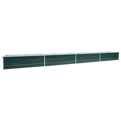 hævet plantekasse 600x80x45 cm galvaniseret stål grøn