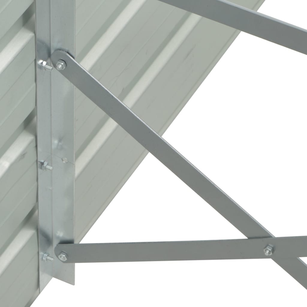 hævet plantekasse 600x80x45 cm galvaniseret stål grøn
