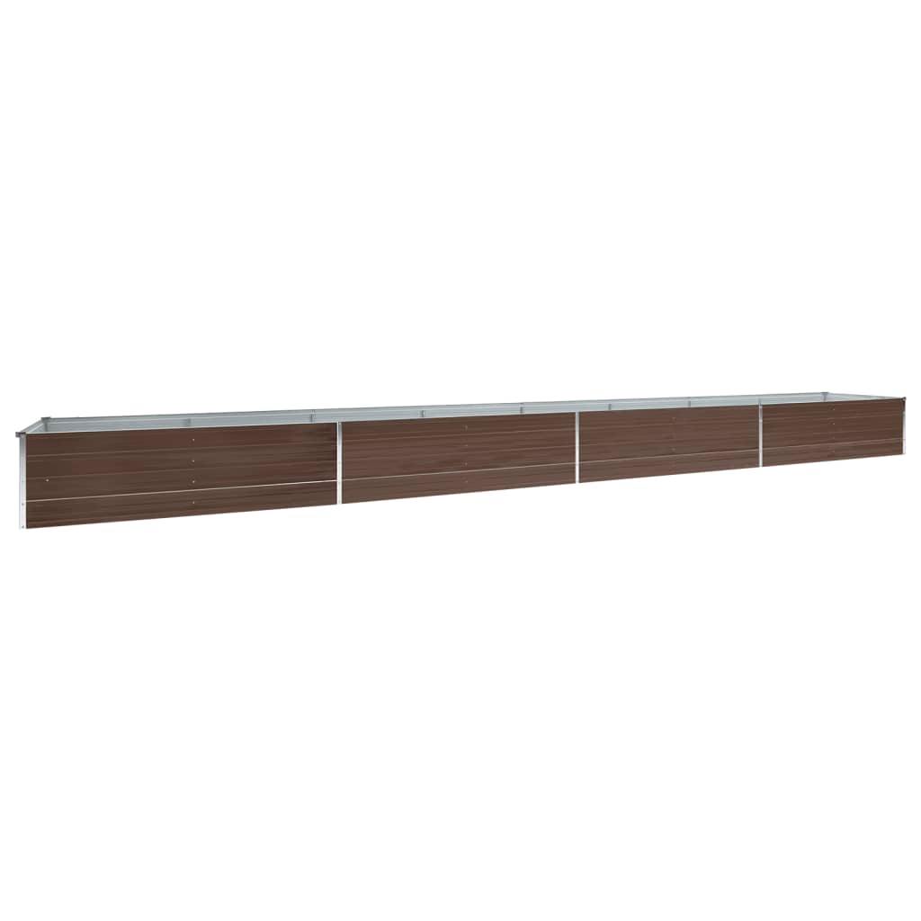 plantekasse 600x80x45 cm galvaniseret stål brun