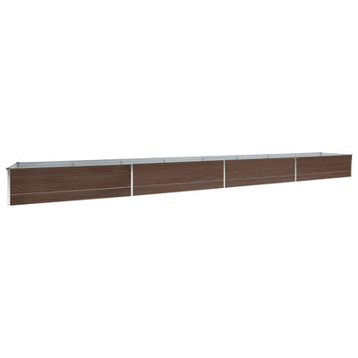 plantekasse 600x80x45 cm galvaniseret stål brun