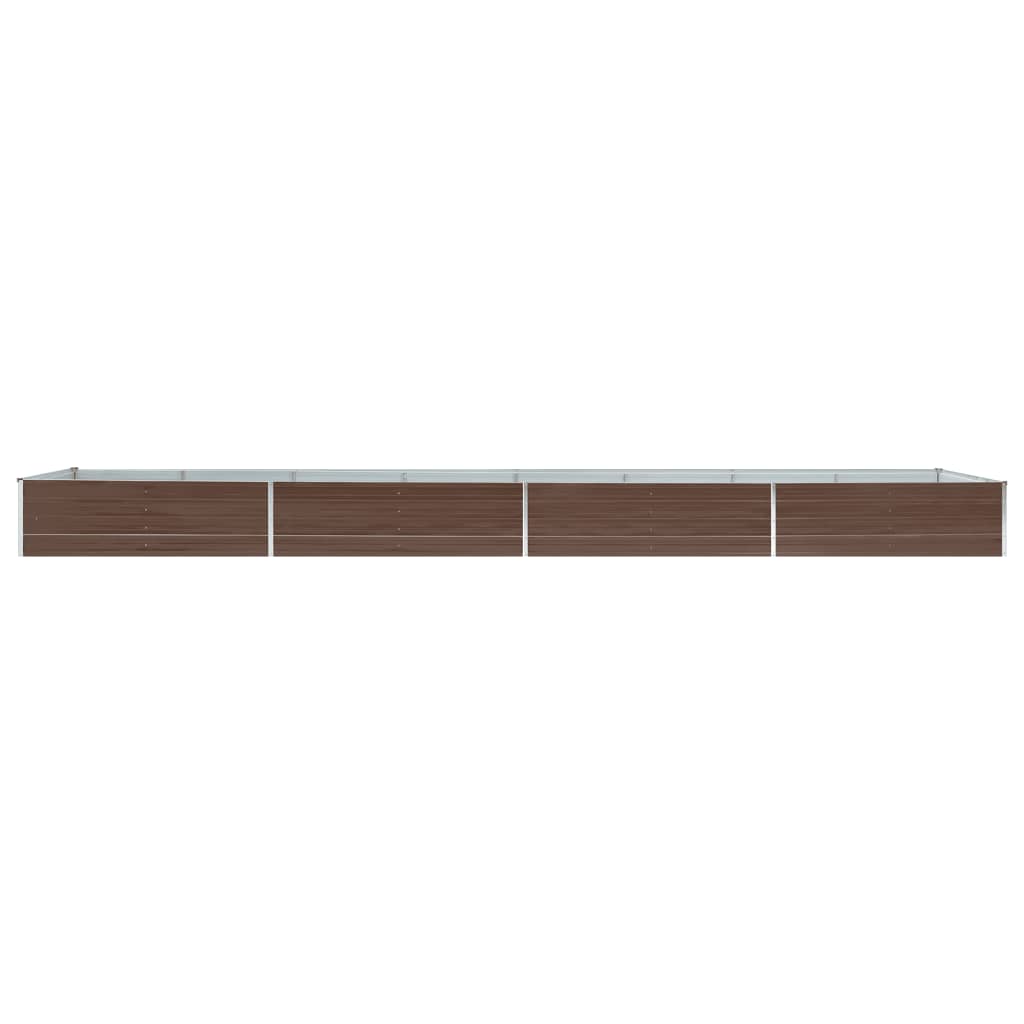 plantekasse 600x80x45 cm galvaniseret stål brun