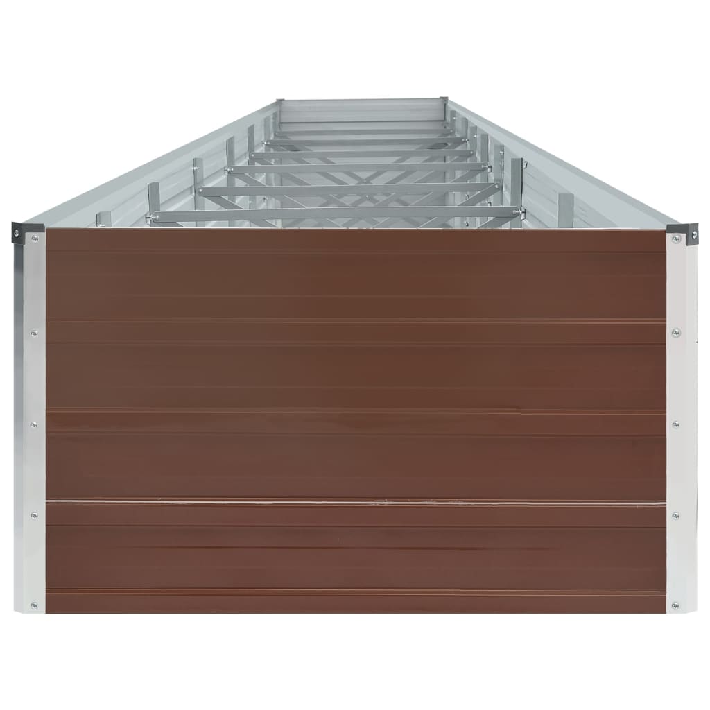 plantekasse 600x80x45 cm galvaniseret stål brun