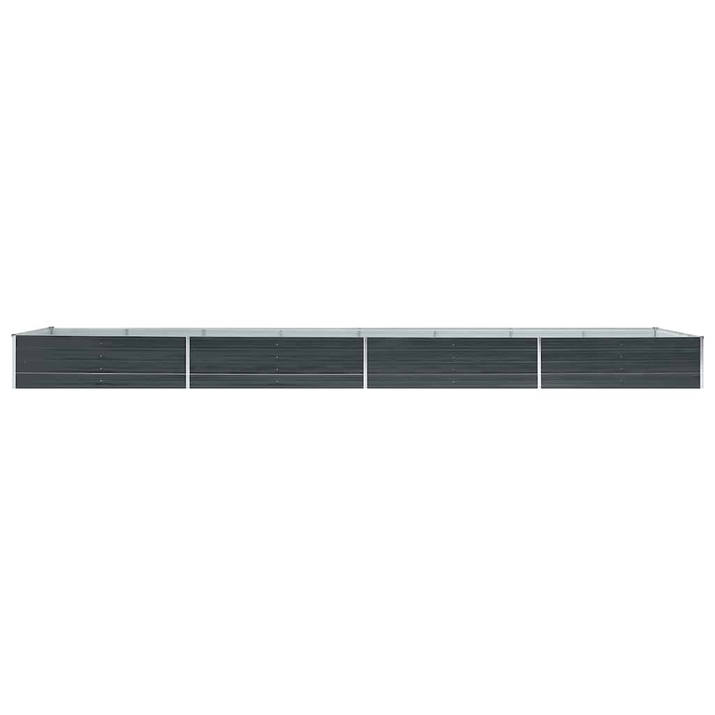hævet plantekasse 600x80x45 cm galvaniseret stål antracitgrå