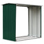 brændeskur 172 x 91 x 154 cm galvaniseret stål grøn
