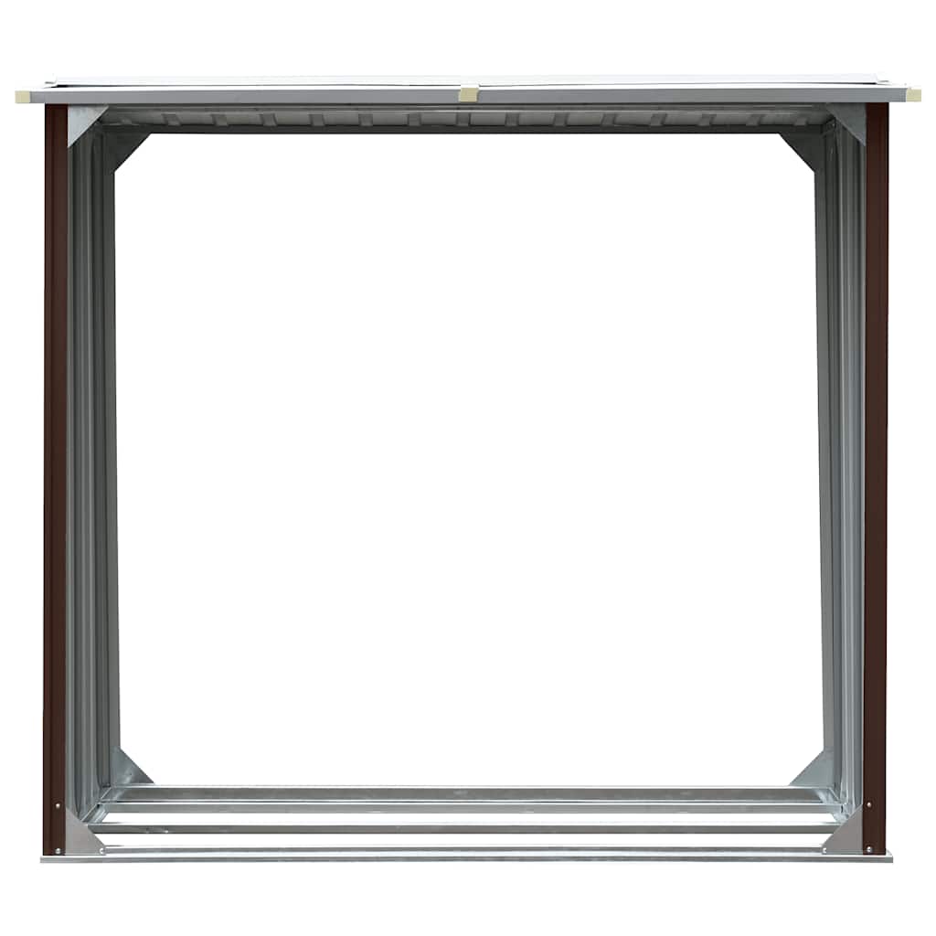 brændeskur 172 x 91 x 154 cm galvaniseret stål brun