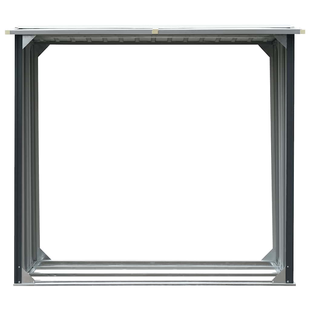 brændeskur 172 x 91 x 154 cm galvaniseret stål antracitgrå