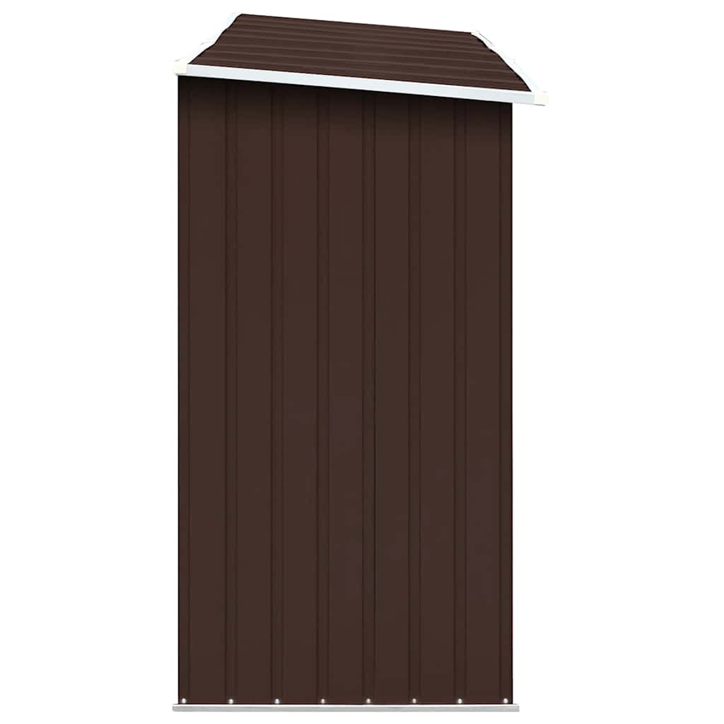 brændeskur til haven 330x84x152 cm galvaniseret stål brun