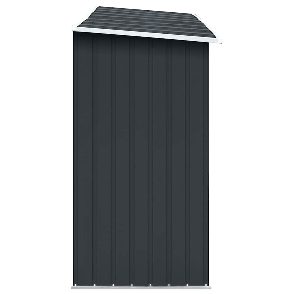 brændeskur til haven 330x84x152 cm galvaniseret stål antracitgrå