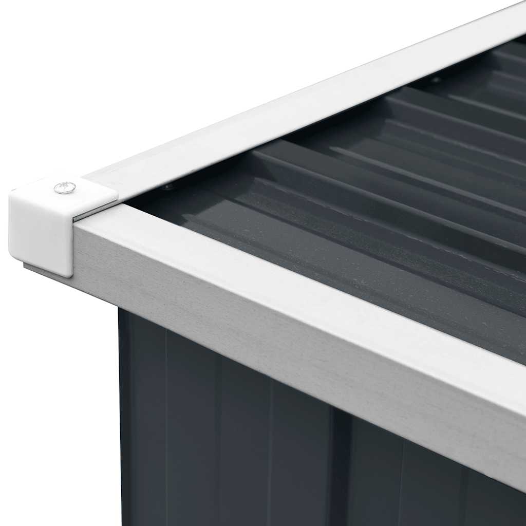 brændeskur til haven 330x84x152 cm galvaniseret stål antracitgrå