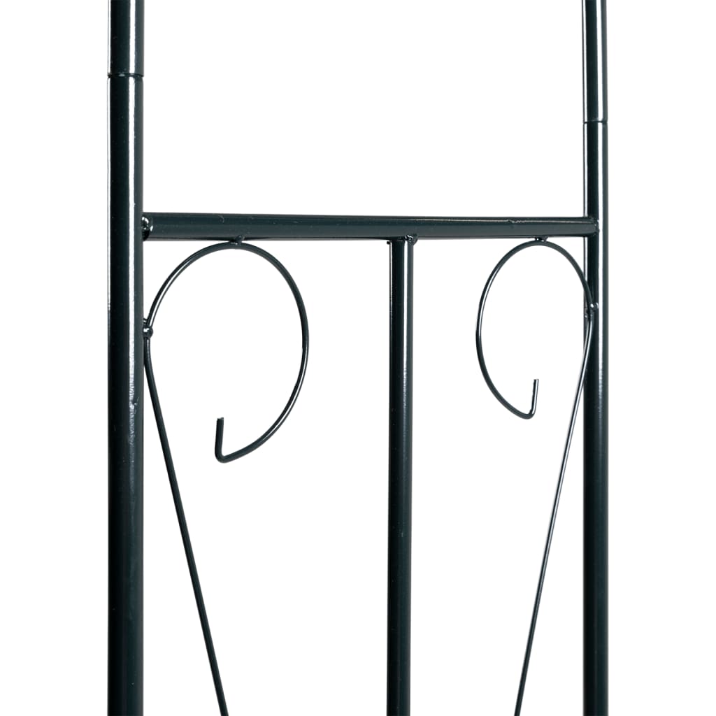 havebue 142x37x275 cm jern mørkegrøn