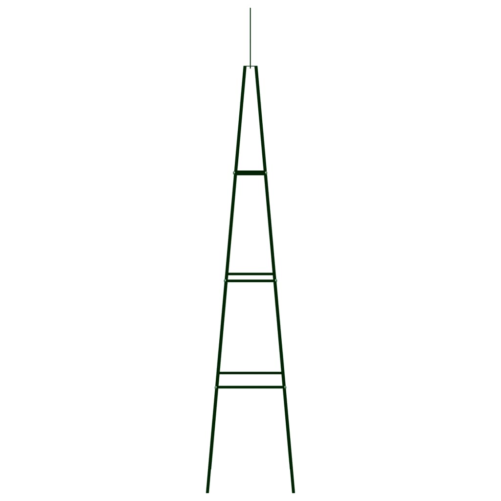 stativer til klatreplanter 2 stk. 35x35x195 cm jern mørkegrøn