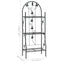 plantestativ med 3 hylder 52x28x128 cm jern sort