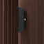 haveskur med reol 205x130x183 cm jern brun