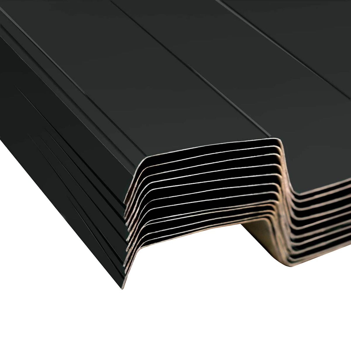 Tagpanel 12 stk. Antracit 129 x 45 cm Galvaniseret stål
