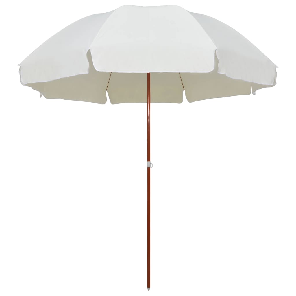 parasol med stålstang 300 cm sandfarvet