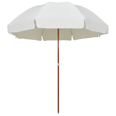 parasol med stålstang 300 cm sandfarvet