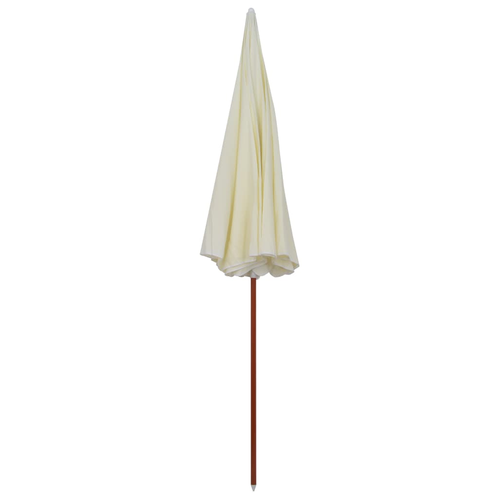 parasol med stålstang 300 cm sandfarvet
