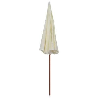 parasol med stålstang 300 cm sandfarvet