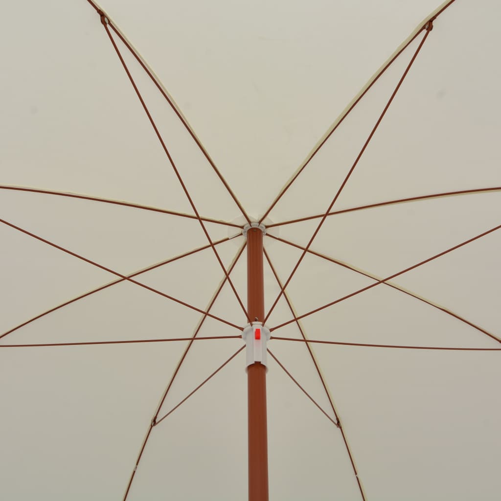 parasol med stålstang 300 cm sandfarvet