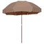 parasol med stålstang 300 cm gråbrun