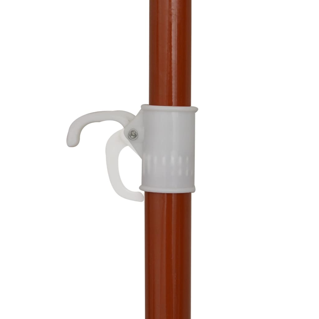 parasol med stålstang 300 cm gråbrun