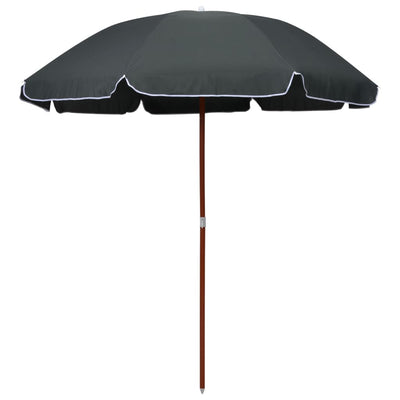 parasol med stålstang 240 cm antracitgrå