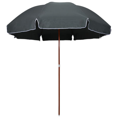 parasol med stålstang 300 cm antracitgrå