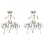 krystallysekroner 2 stk. elegant hvid