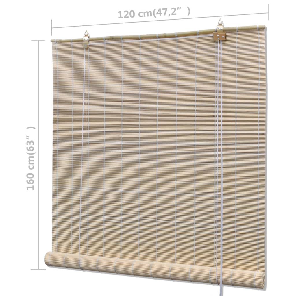rullegardiner 4 stk. 120x160 cm naturlig bambus