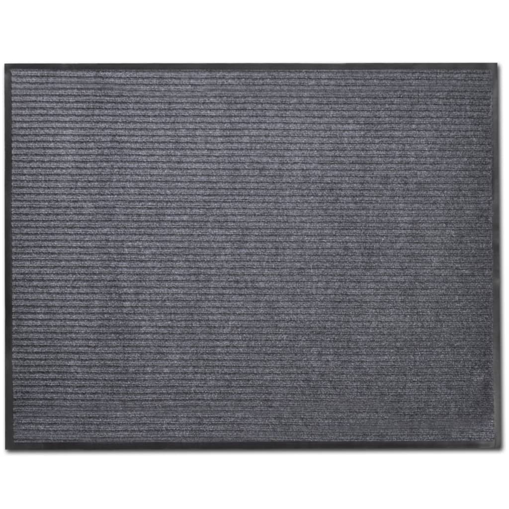 dørmåtter 4 stk. 90 x 60 cm PVC grå