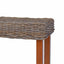 bænk 110 cm naturlig kubu-rattan massivt mahognitræ