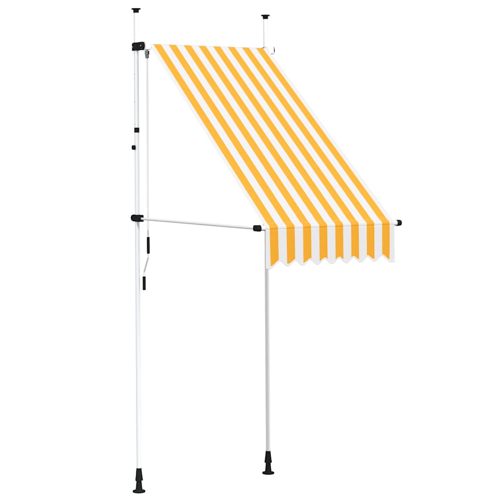 foldemarkise manuel betjening 100 cm striber orange og hvid