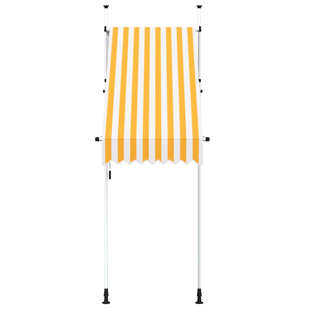 foldemarkise manuel betjening 100 cm striber orange og hvid