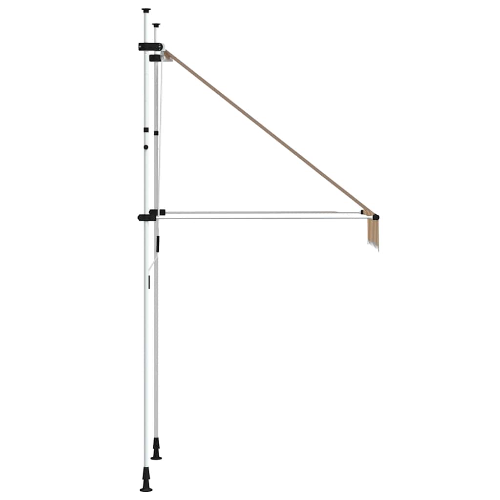 foldemarkise manuel betjening 100 cm striber orange og hvid