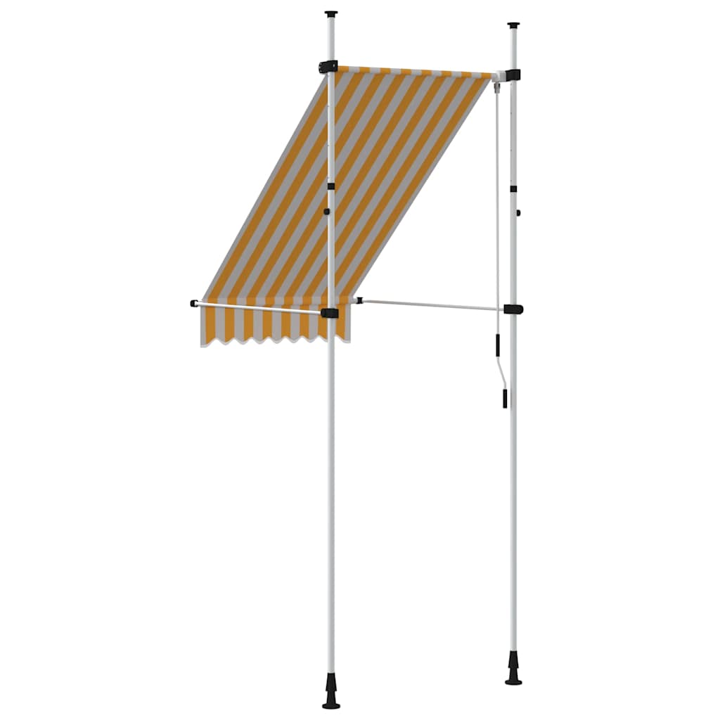 foldemarkise manuel betjening 100 cm striber orange og hvid