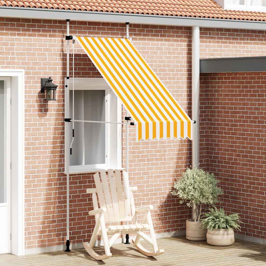 foldemarkise manuel betjening 100 cm striber orange og hvid
